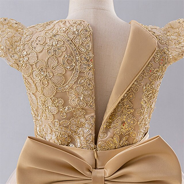 Flower Girls' Dress Kids Party Color Girl Block