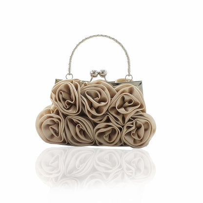 Red Design Vintage Bag Clutch Elegant Floral – Rose Evening