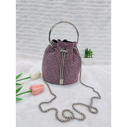 Women's PU Bag Chain Clutch Evening Wedding Leather Party