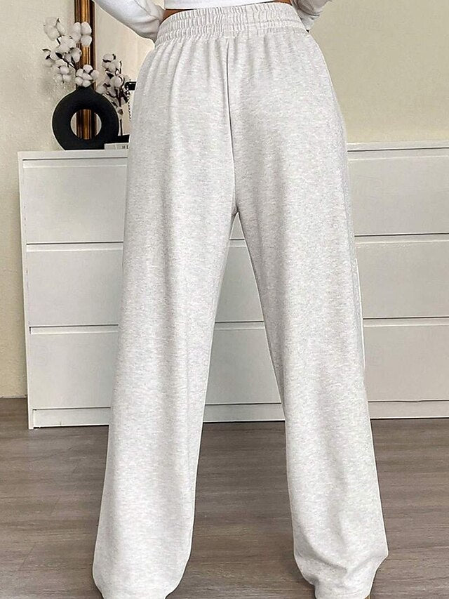 Women's Culottes Wide Leg Chinos Casual Long Medium Waist