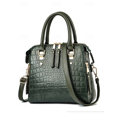Crocodile Handbag with Women’s Leather Faux Tassel Pattern