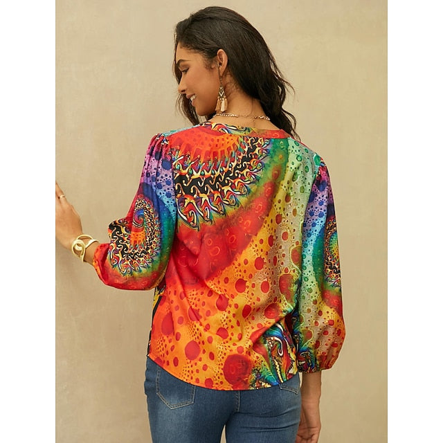 Women's Shirt Long Sleeve Button Down Blouse Daily Basic