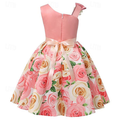 Flower Dress 3D Party Summer Sleeveless Easter Girls'