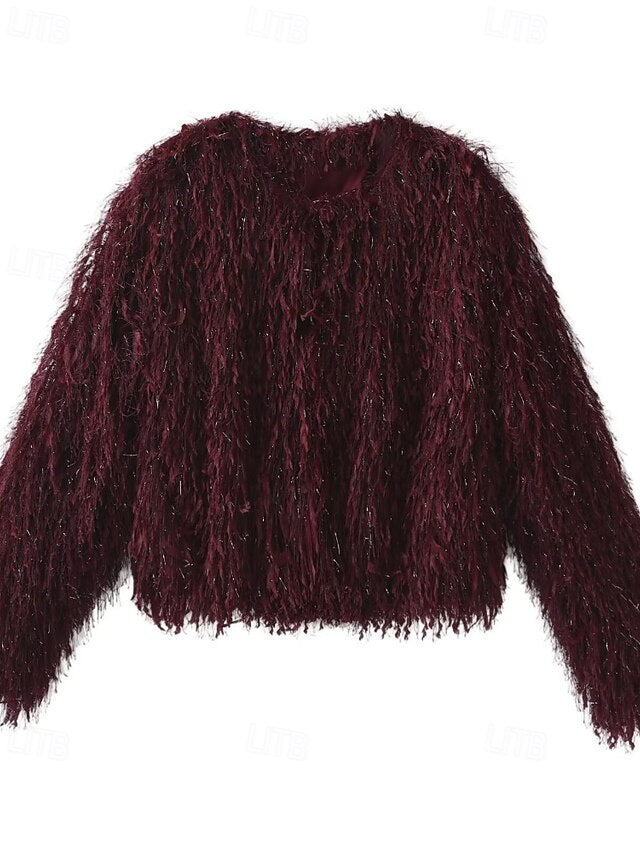 Coat Women's Comfortable Leathers Furs Fur Faux