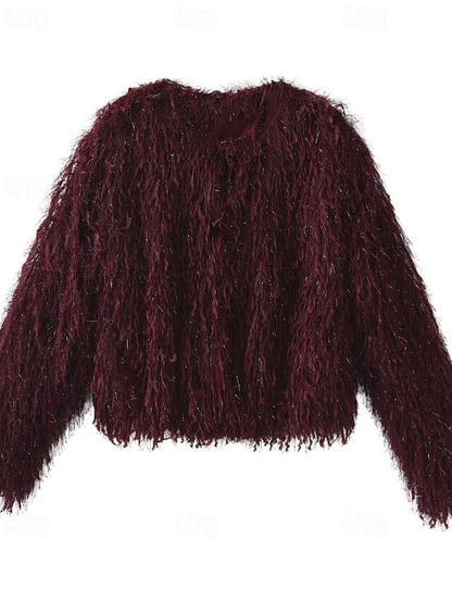 Coat Women's Comfortable Leathers Furs Fur Faux