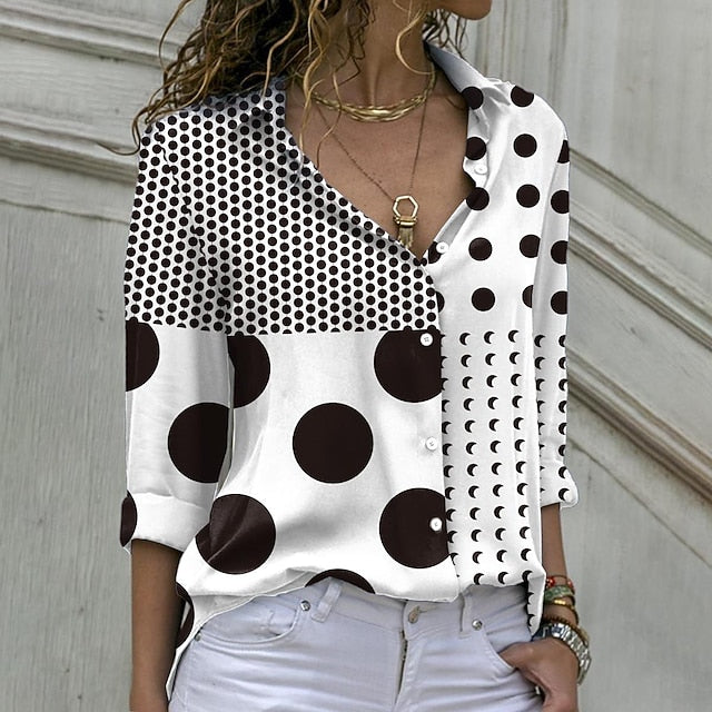 Women's Shirt Linen Like Breathable Lightweight Button Down