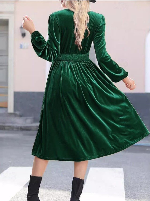 Women's Midi Dress Ruched Dress Modern Daily Outdoor Going