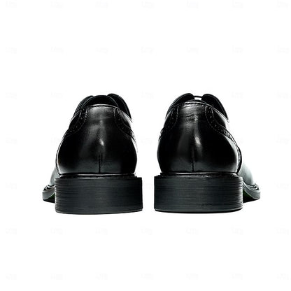 Toe Oxford Leather First Shoes- Cap Men's Genuine