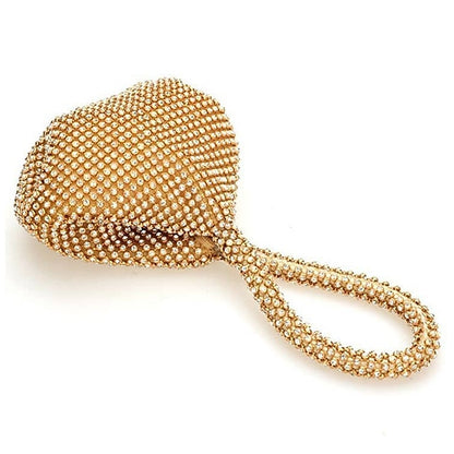 Elegant Crystal Evening Bag - Rhinestone Silver Women's