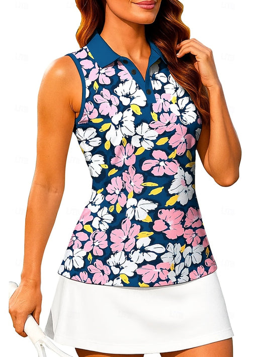 Women's Color Block Plants Floral Workout Tank Top Tops