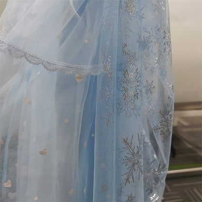 Girl Cloak Dress Cosplay Elsa Flower Frozen Princess