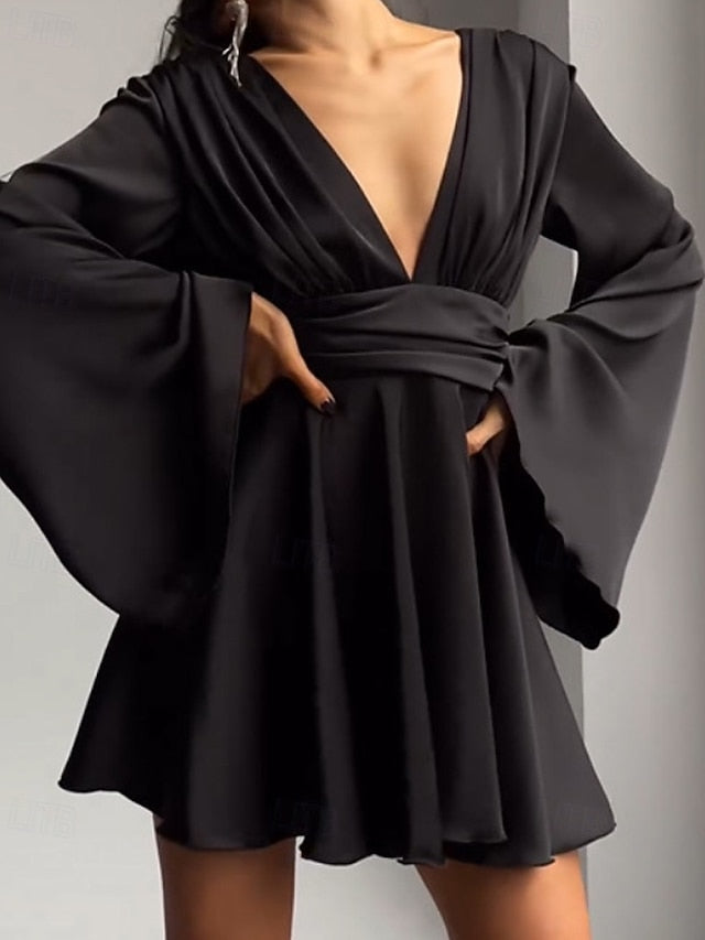 Women's Mini Dress Satin Dress Prom Dress Party Dress