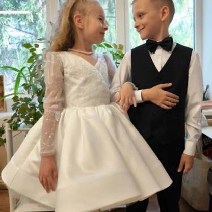 First Communion Girl Girls' Dress Kids Party Flower