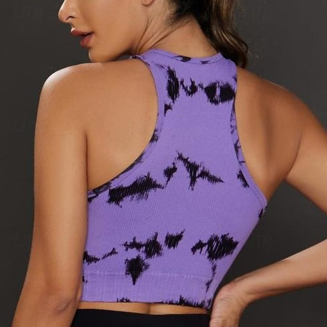 Women's Yoga Top Crew Neck Quick Dry Breathable Cropped