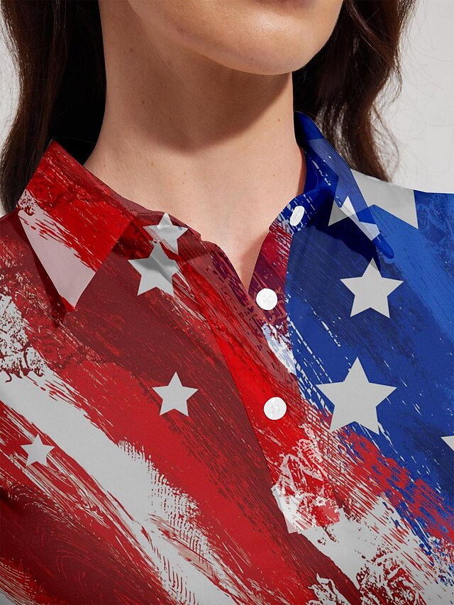 Women's Golf Polo Shirt Red Sleeveless Sun Protection Top