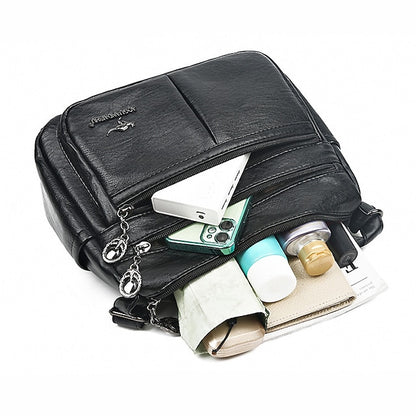 Faux Leather Women's Shoulder Multi-Pocket - Crossbody Bag