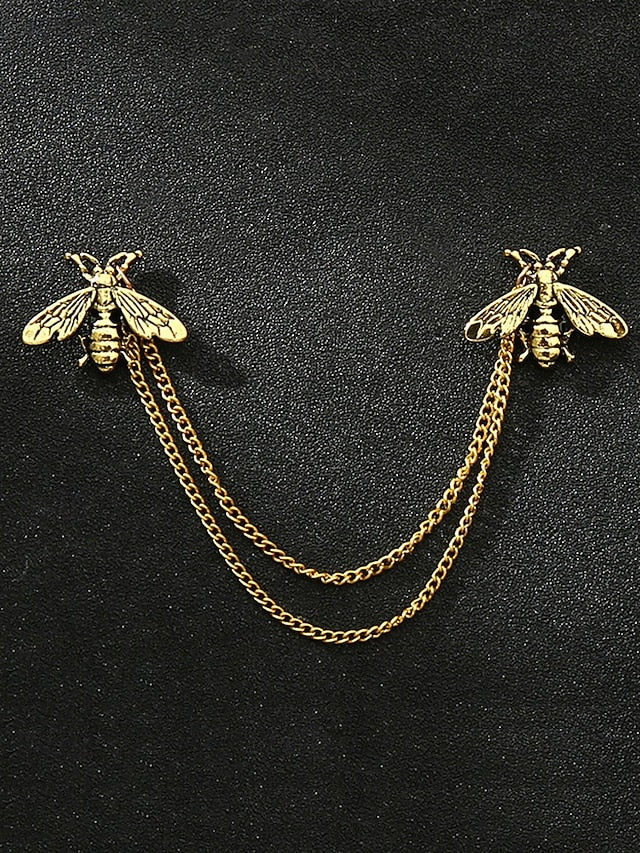 Elegant Pins Reindeer – Men's Alloy Christmas Collar