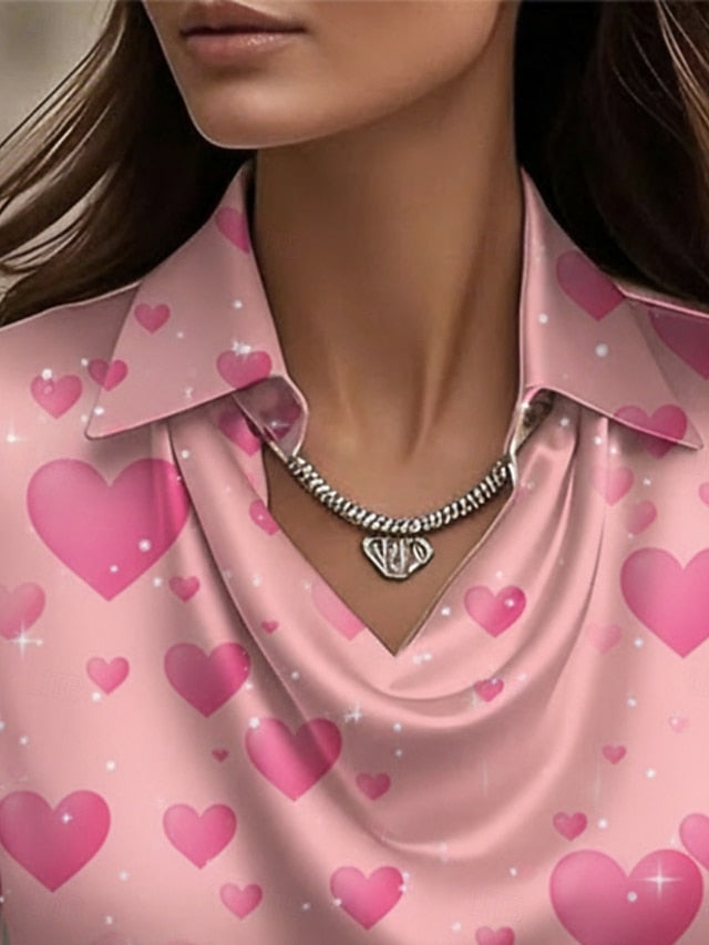 Valentine's Day Women's Shirt Heart LOVE Elegant