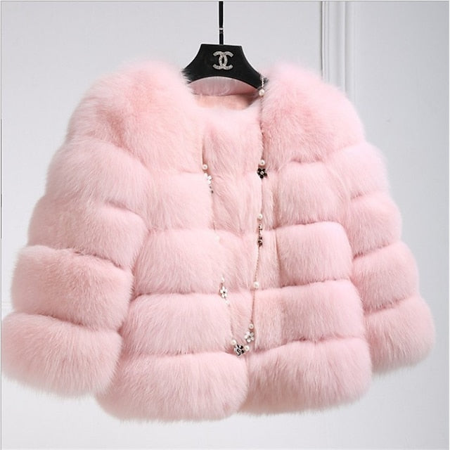 Elegant Street Fur Comfortable Coat Active Faux Women's