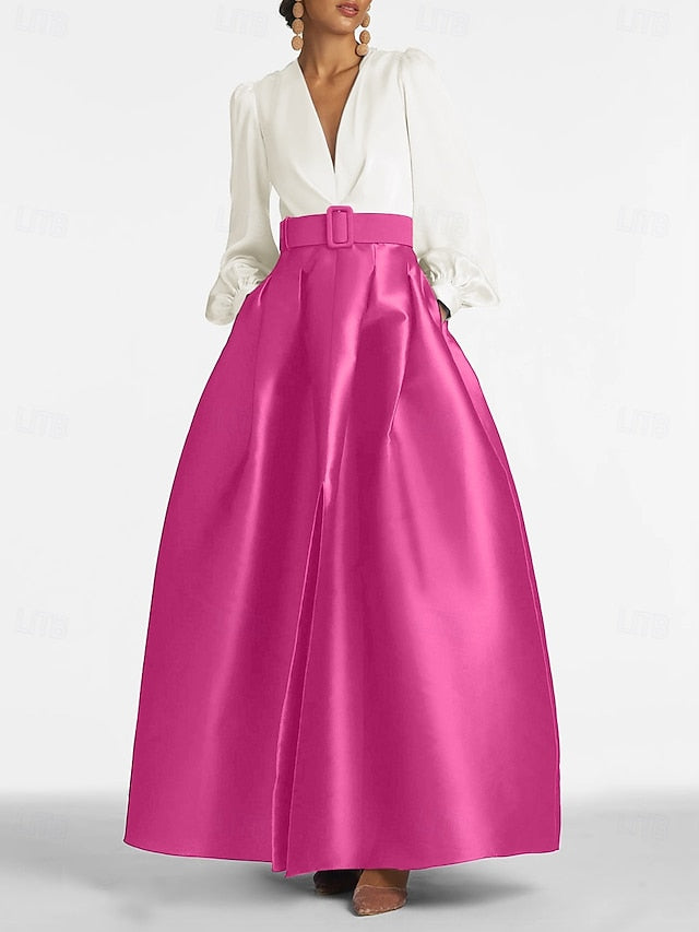 Evening Floor Split Formal A-Line Guest Wedding High Gown Dress