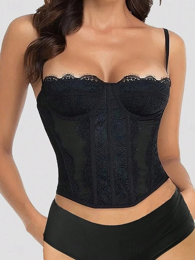 Sexy Plain Camisole Blouse Lace Top Tank Women's Stylish