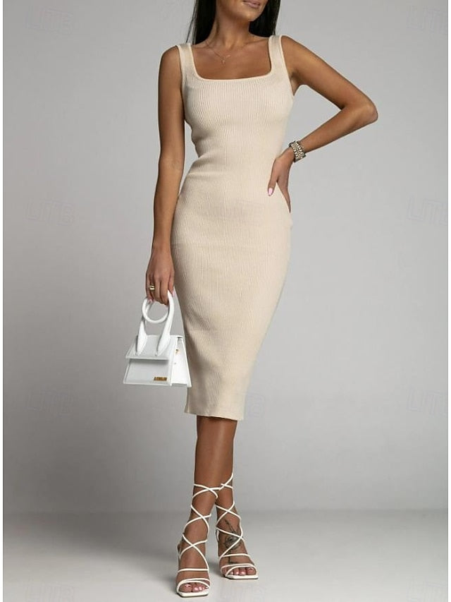 Women's Midi Dress Black Dress Cocktail Dress Formal