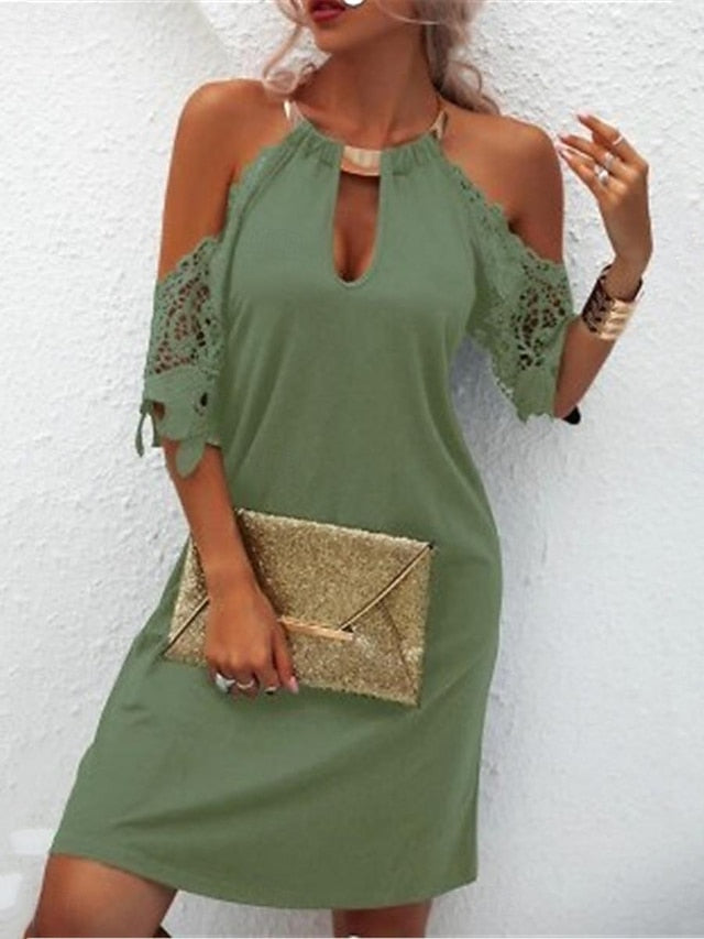 Women's Mini Dress Black Dress Graduation Dress Lace Dress