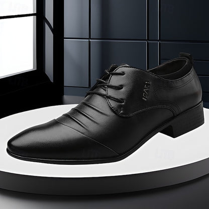 White Lace-Up Men's for Formal Elegant Shoes
