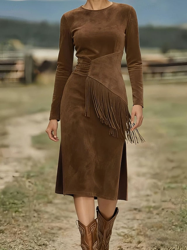 Women's Midi Dress Casual Dress Sheath Dress Elegant