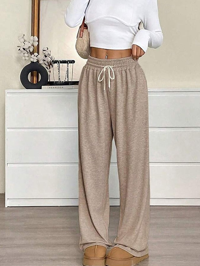 Women's Culottes Wide Leg Chinos Casual Long Medium Waist