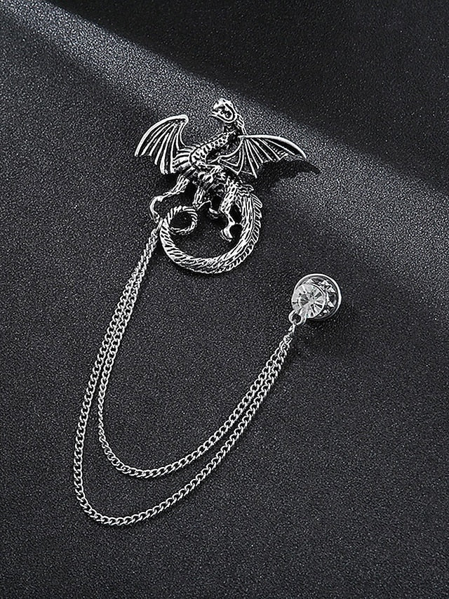 Christmas Men's with Brooch Lapel Deer Pin