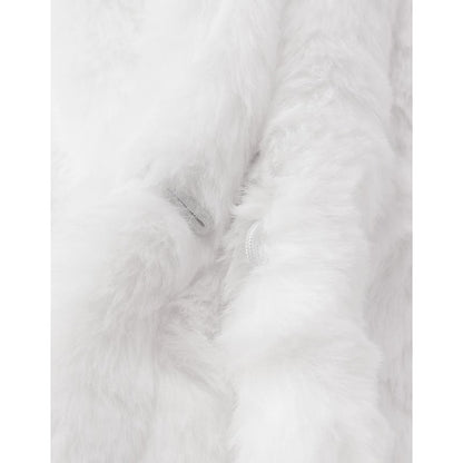Jacket Coat Long Women's Black Sherpa Faux White Fur