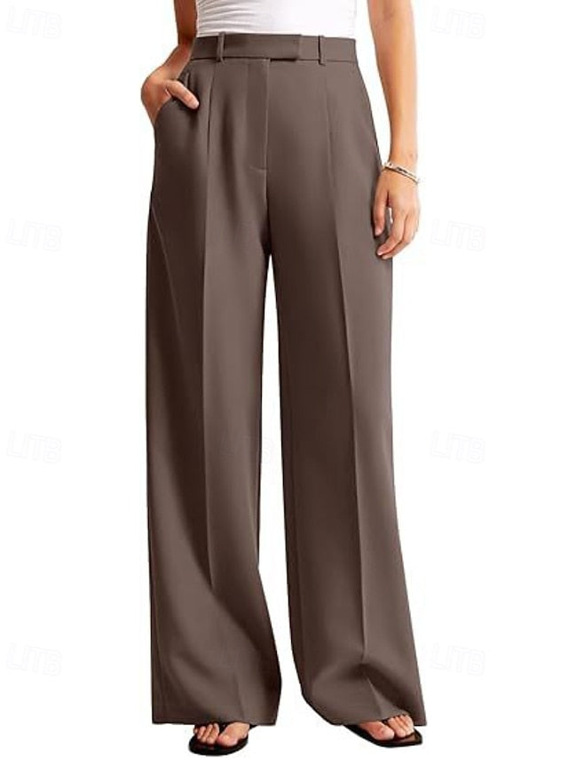Women's Wide Leg Dress Pants Fashion Work Full Length