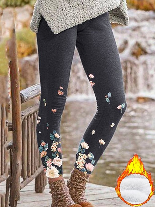 Women's Fleece Pants Leggings Vacation Vintage Ethnic Style