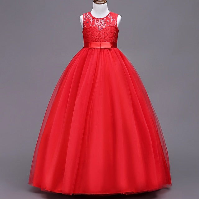 Dress Girls' Gown Girl Flower Party Evening