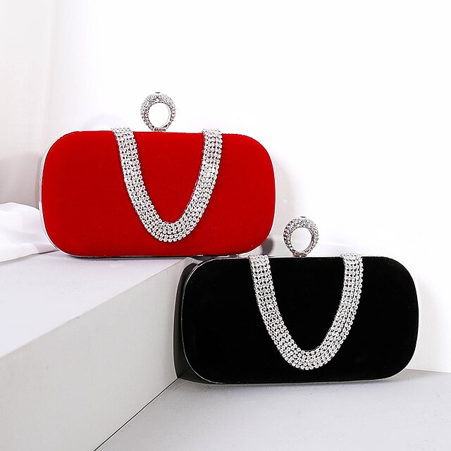 Bags Clutch Evening Velvet Wristlet Bag Women's