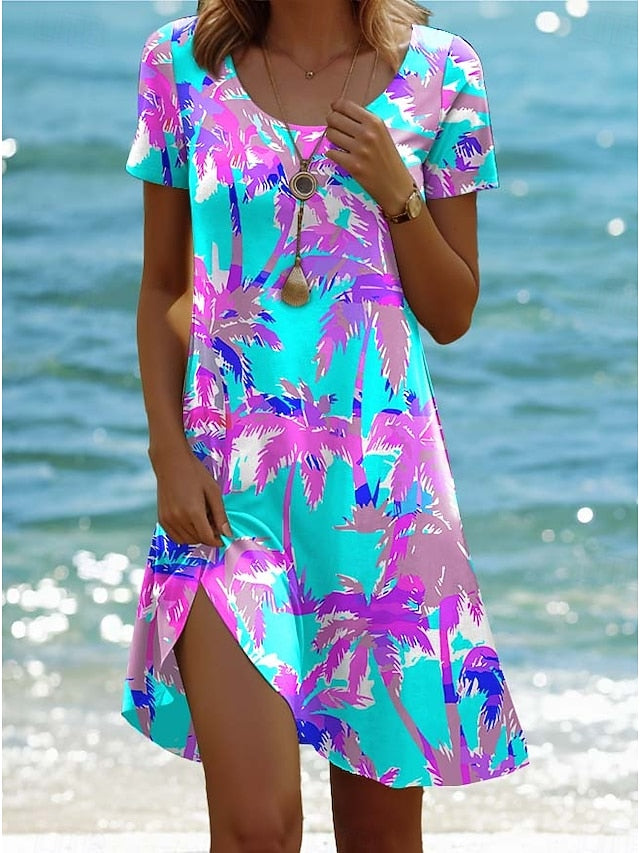 Women's Mini Dress Casual Dress Bohemia Vacation Tropical
