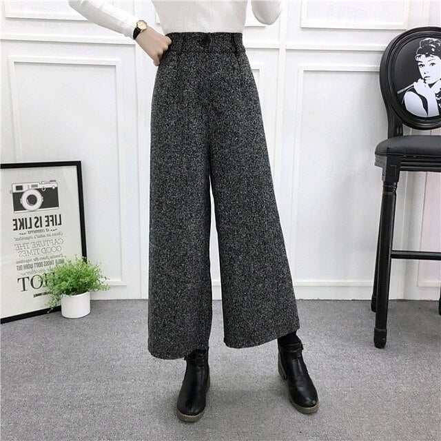 Women's Wide Leg Chinos Straight Vacation Vintage