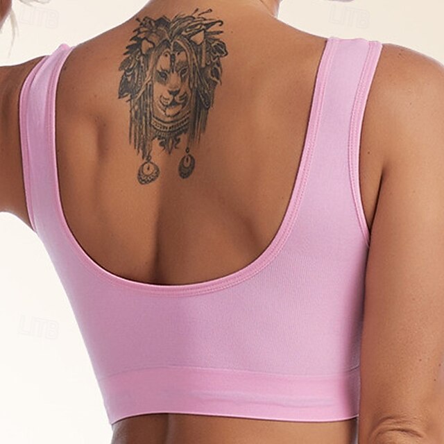 Women's Light Support Sports Bra Running Bra Open Back