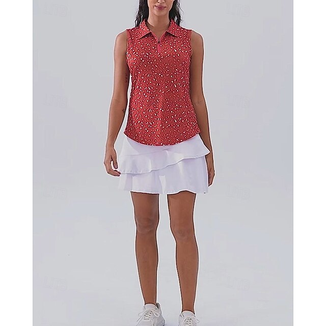 Women's Dot Tennis Shirt Sleeveless Print UPF50+ Quick Dry