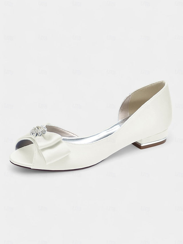 crafted satin in luxurious with a flats sparkling Elegant