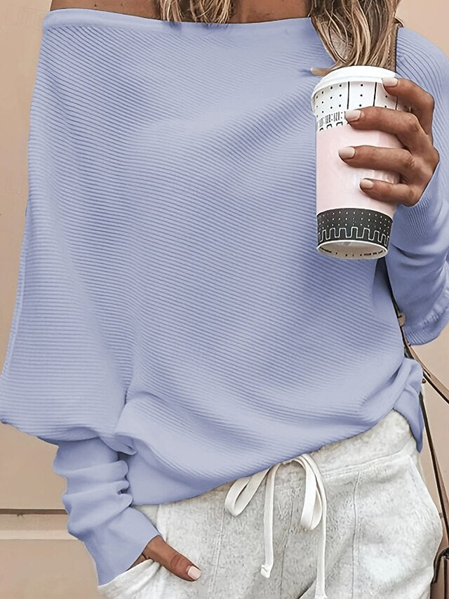 Women's Sweater Pullover Streetwear Casual Solid Color