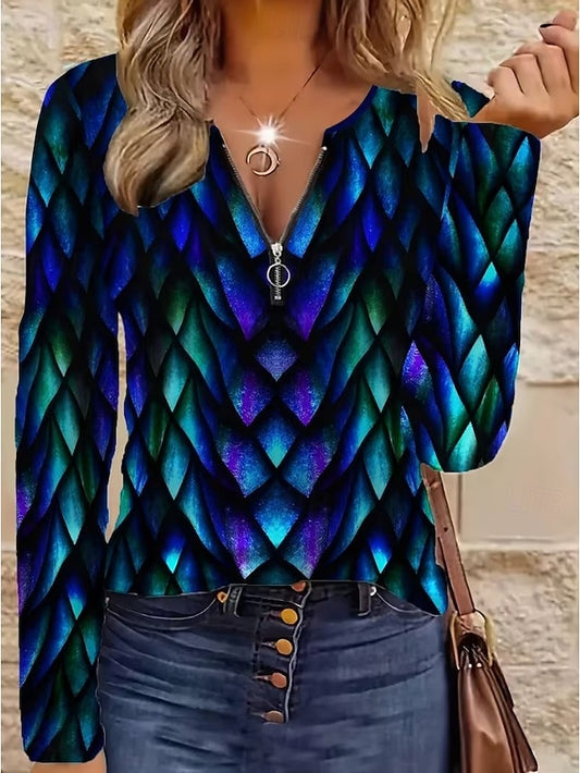 Women's T Shirt Graphic Geometric Abstract Vintage Fashion