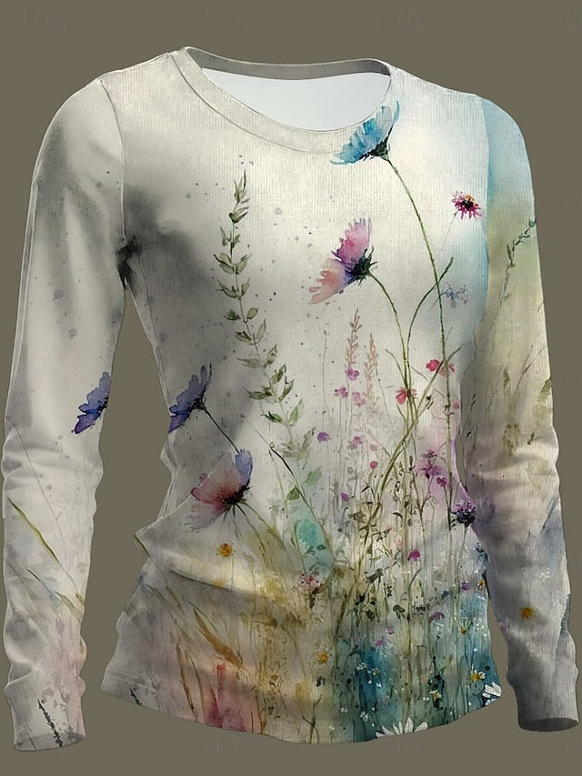 Women's T Shirt Print Floral Graphic Plants Fashion Classic