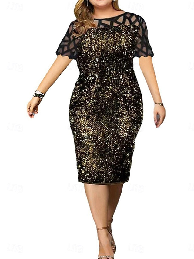 Dress Length Tea Crew Mother Elegant Neck the Bride of