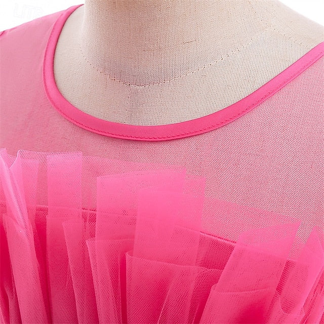 Girls' Sleeveless Performance Solid Dress Party Color Kids