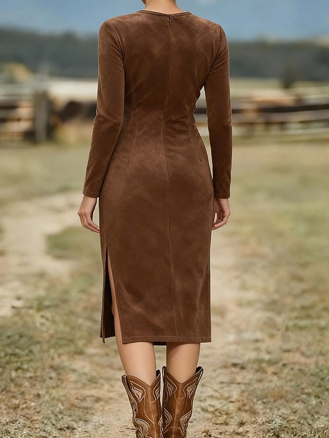 Women's Midi Dress Casual Dress Sheath Dress Elegant