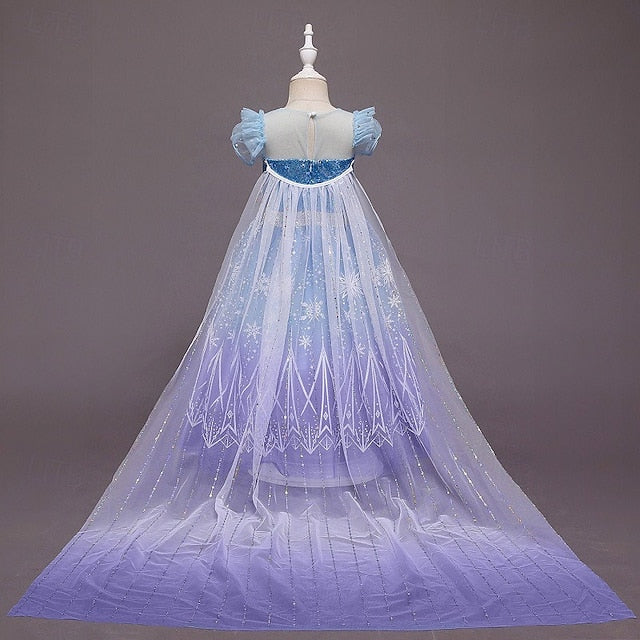 Frozen Flower Dress Cloak Princess Elsa Girls' Girl