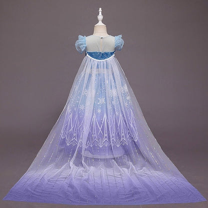 Frozen Flower Dress Cloak Princess Elsa Girls' Girl