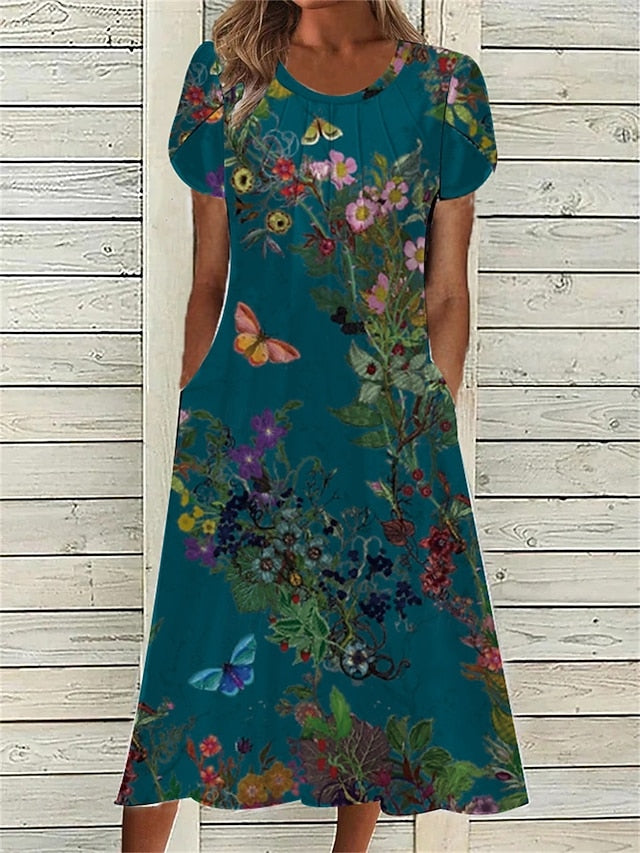 Women's Midi Dress Casual Dress A Line Dress Elegant